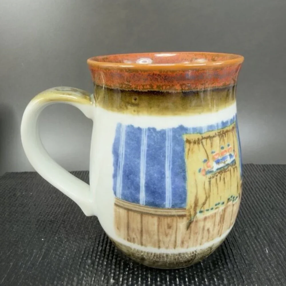 Otagiri Stoneware Pottery Coffee Mug Cup Country Kitchen Ceramic Made In Japan‎